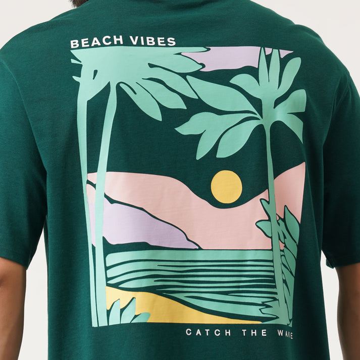 Mens Green Oversized T-Shirt