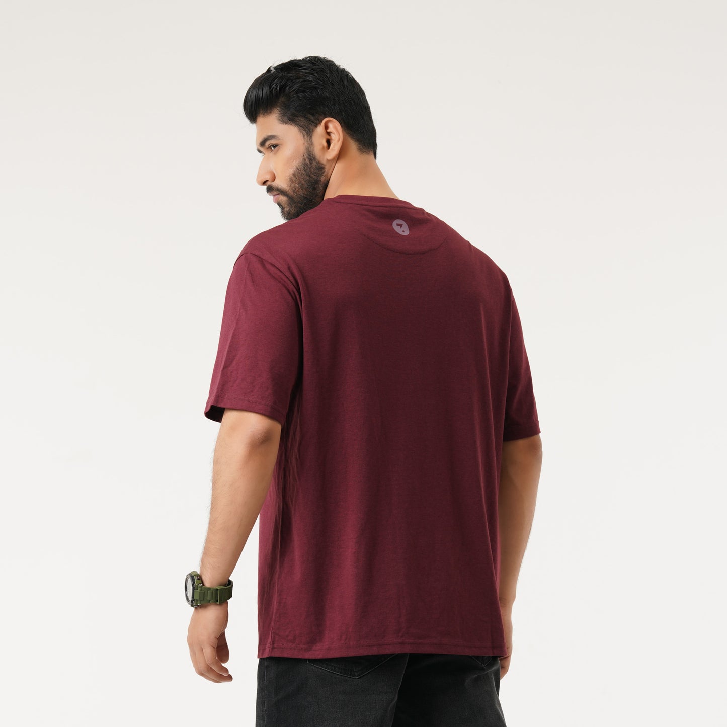 Mens Maroon Oversized T-Shirt