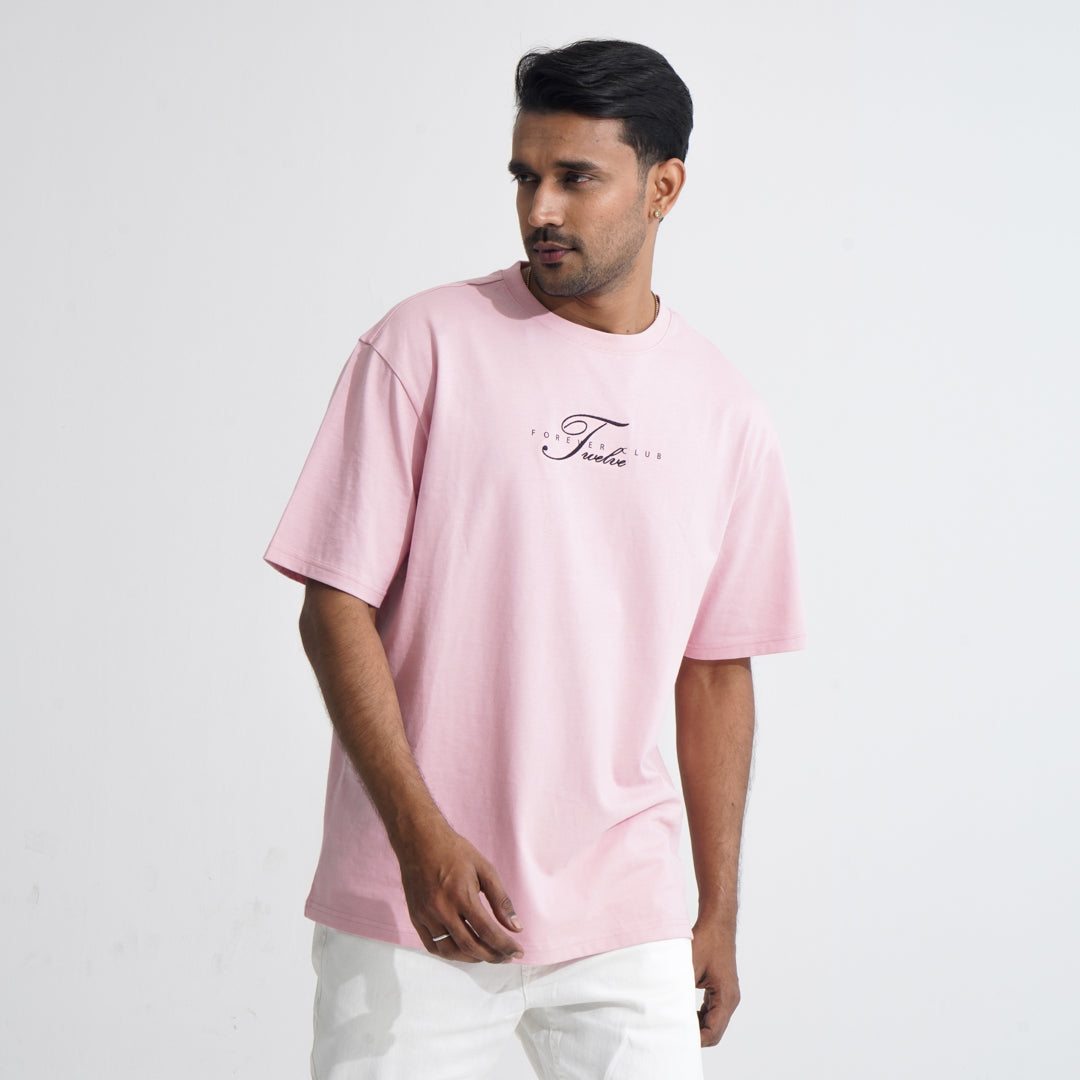 Mens Dust Pink Oversized T-Shirt