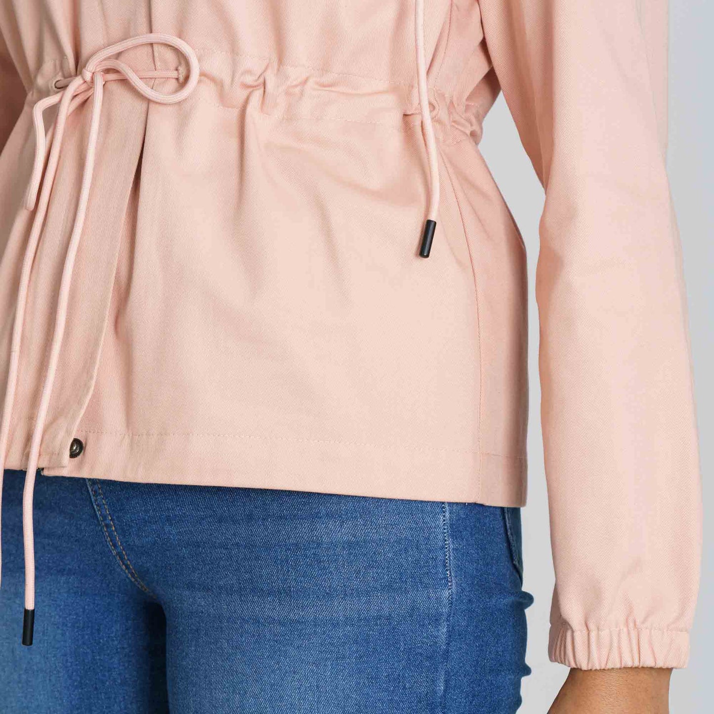 Womens Rose Peach Twill Jacket