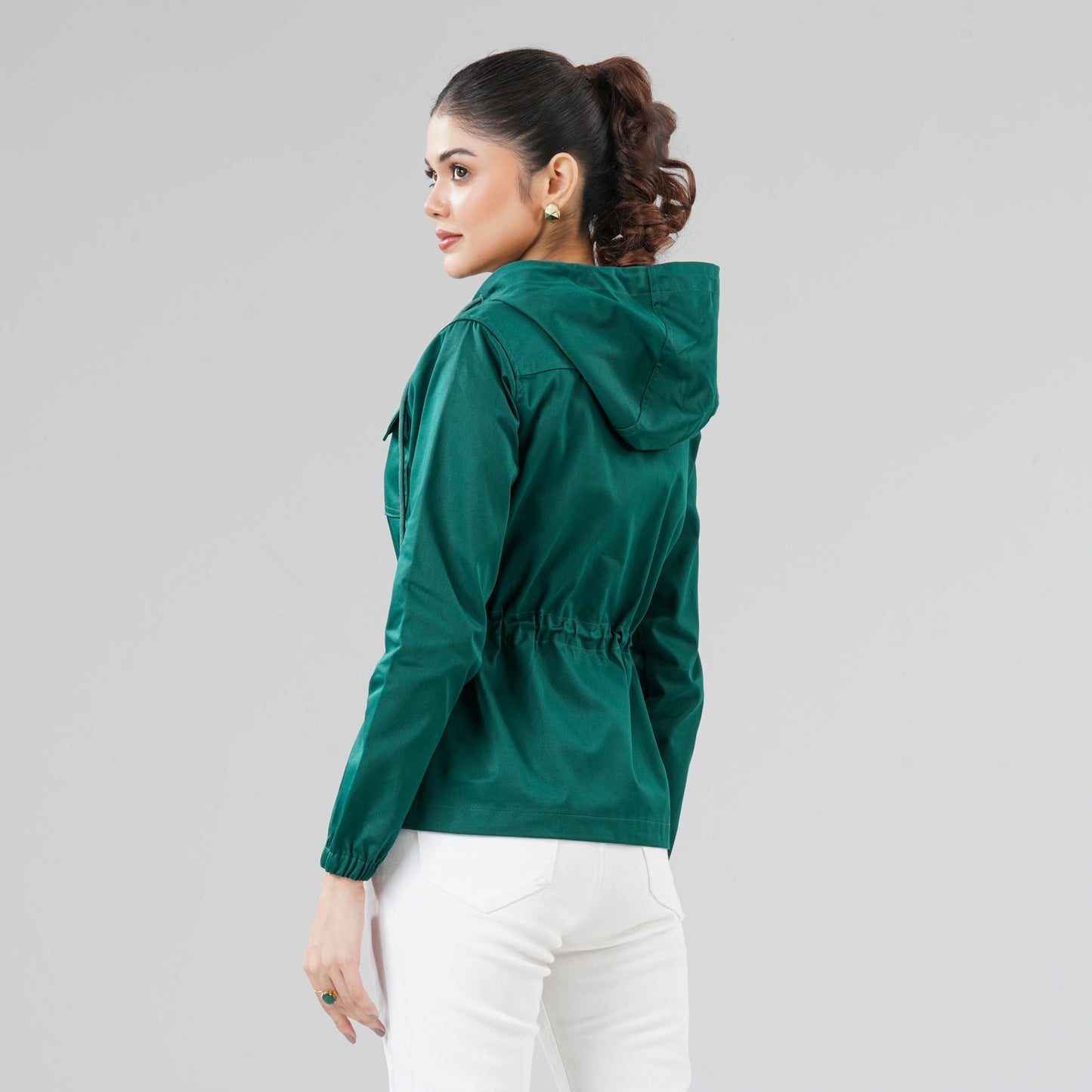Womens Forest Green Twill Jacket
