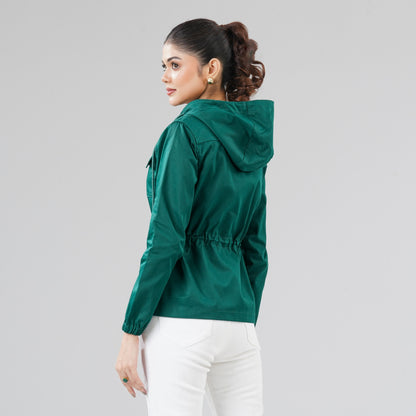Womens Forest Green Twill Jacket