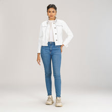 Load image into Gallery viewer, Womens White Twill Jacket
