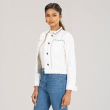 Load image into Gallery viewer, Womens White Twill Jacket
