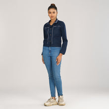 Load image into Gallery viewer, Womens Navy Twill Jacket
