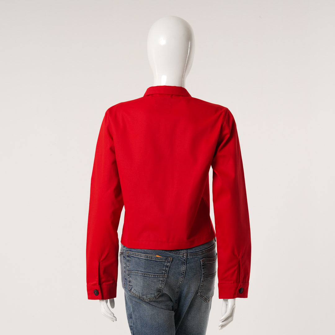 Womens Red Twill Jacket