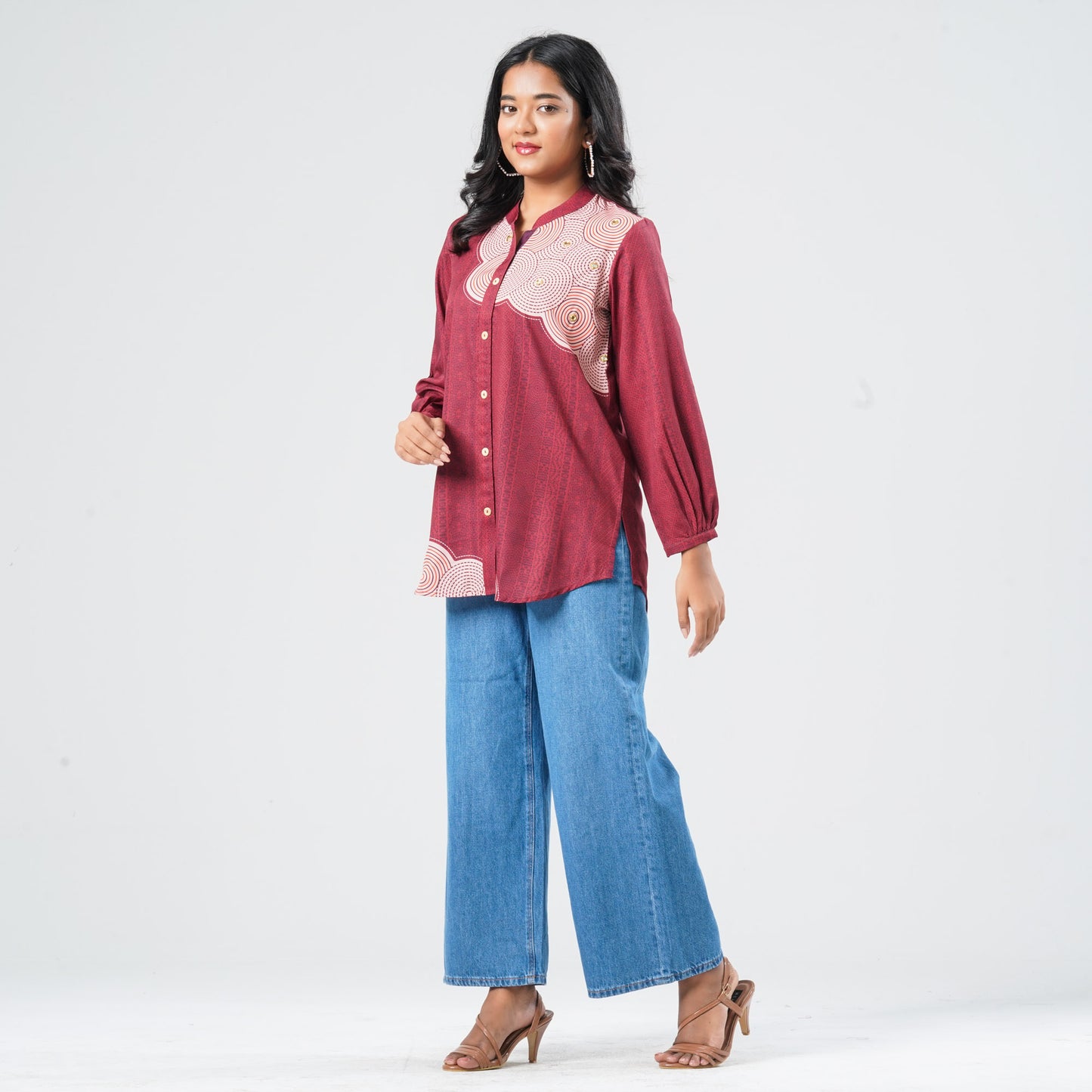 Women Blended Silk Ethnic Top