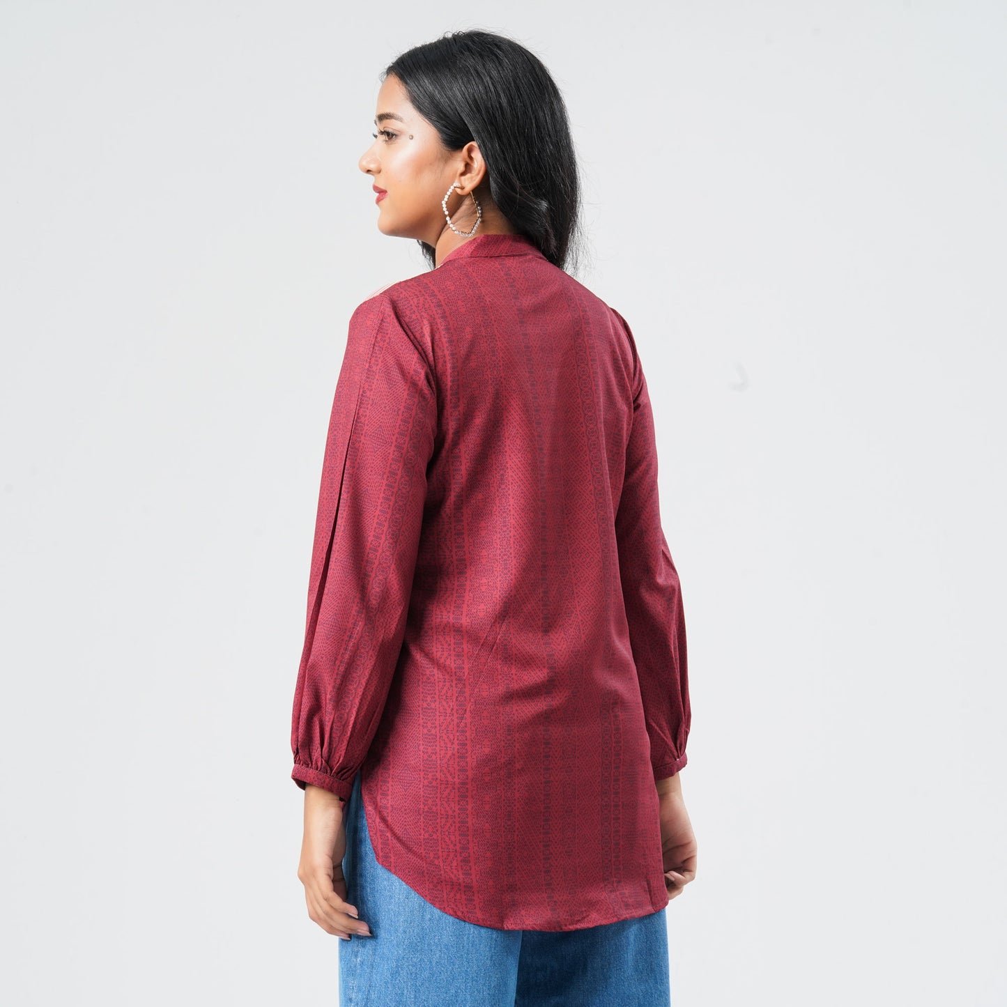 Women Blended Silk Ethnic Top