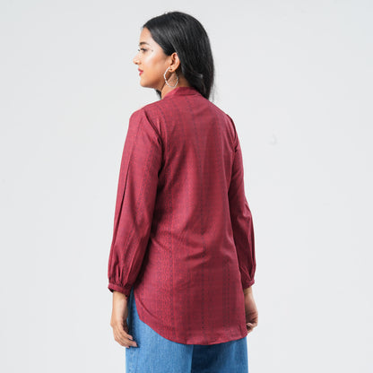 Women Blended Silk Ethnic Top