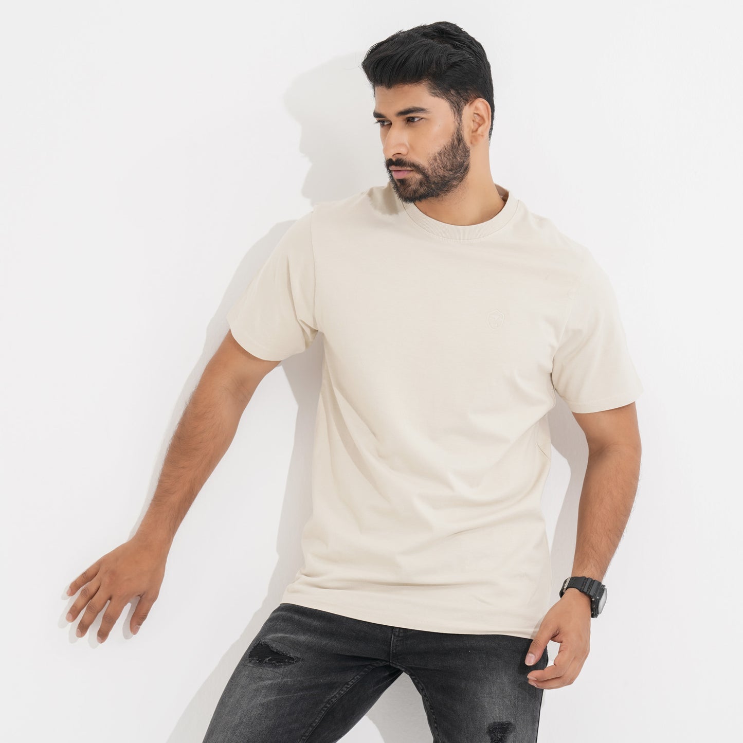 Mens Beige T-Shirt