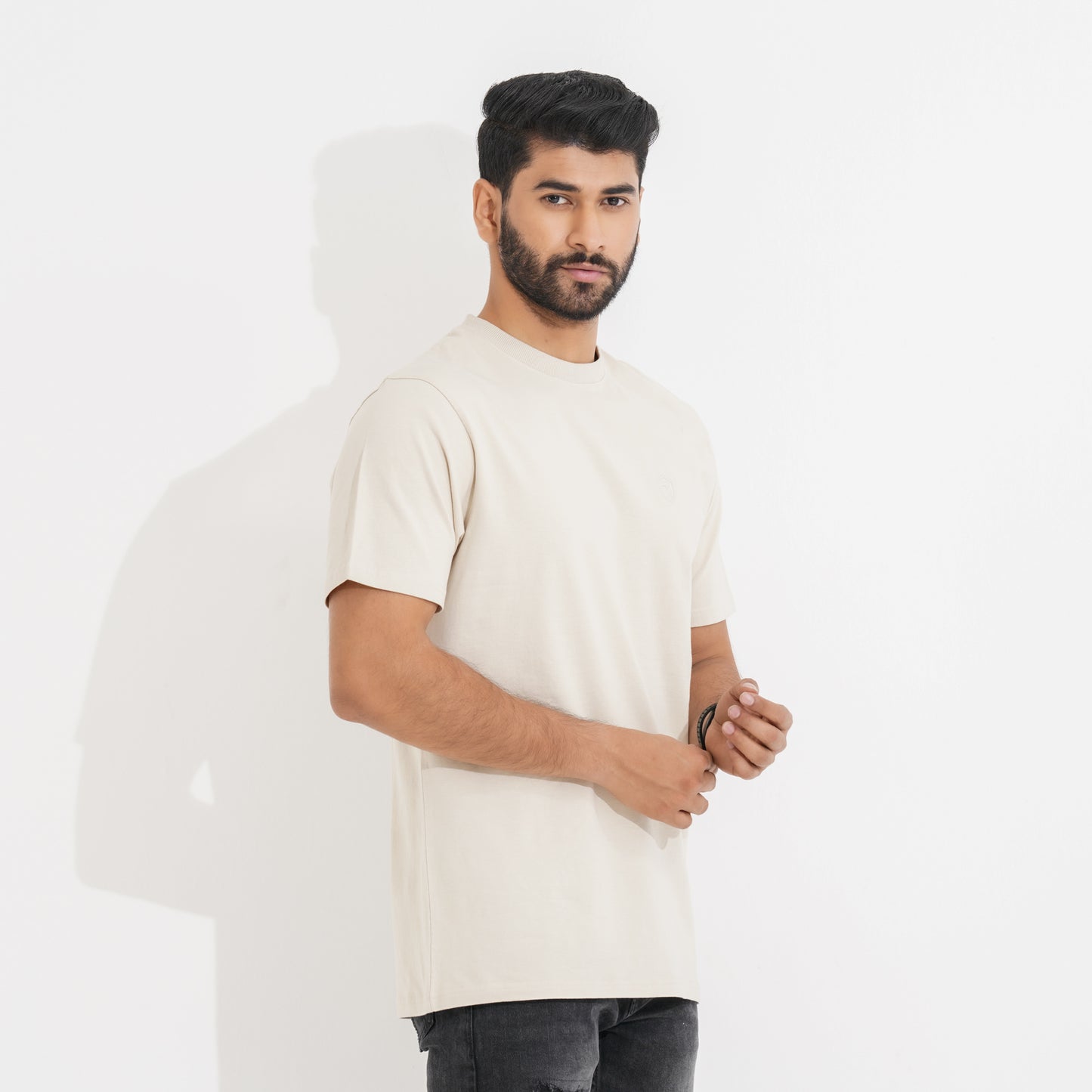 Mens Beige T-Shirt