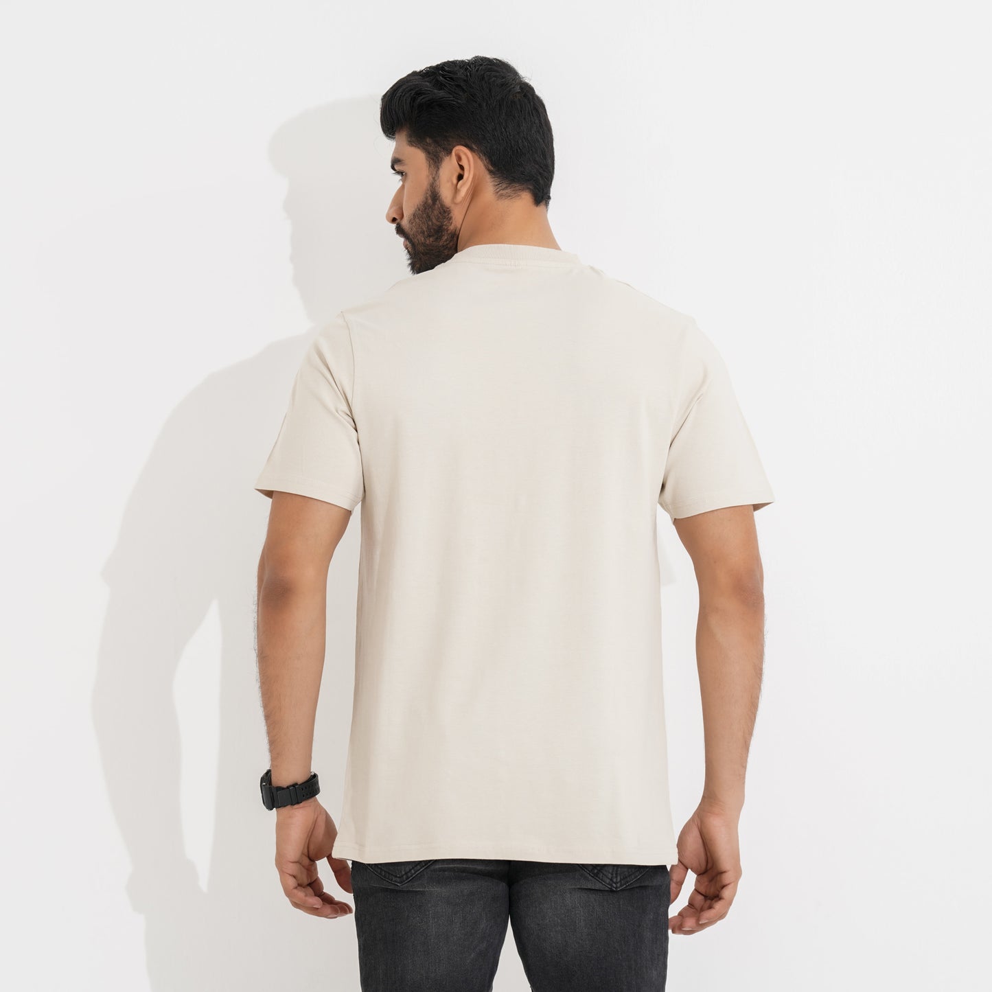 Mens Beige T-Shirt