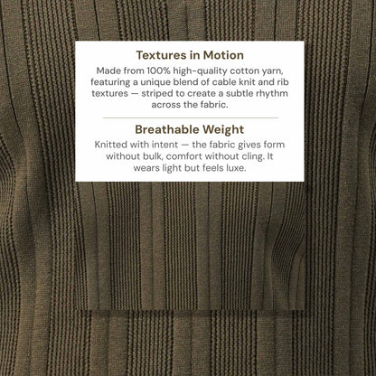 Mens Olive Knit Polo