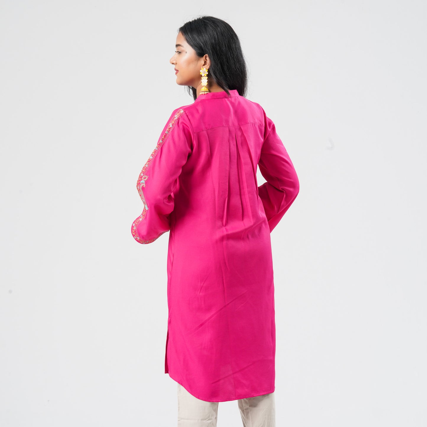 Women’s Mixed Silk Embroidered Kurti