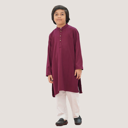 Boys' Maroon Panjabi