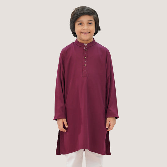 Boys Maroon Panjabi