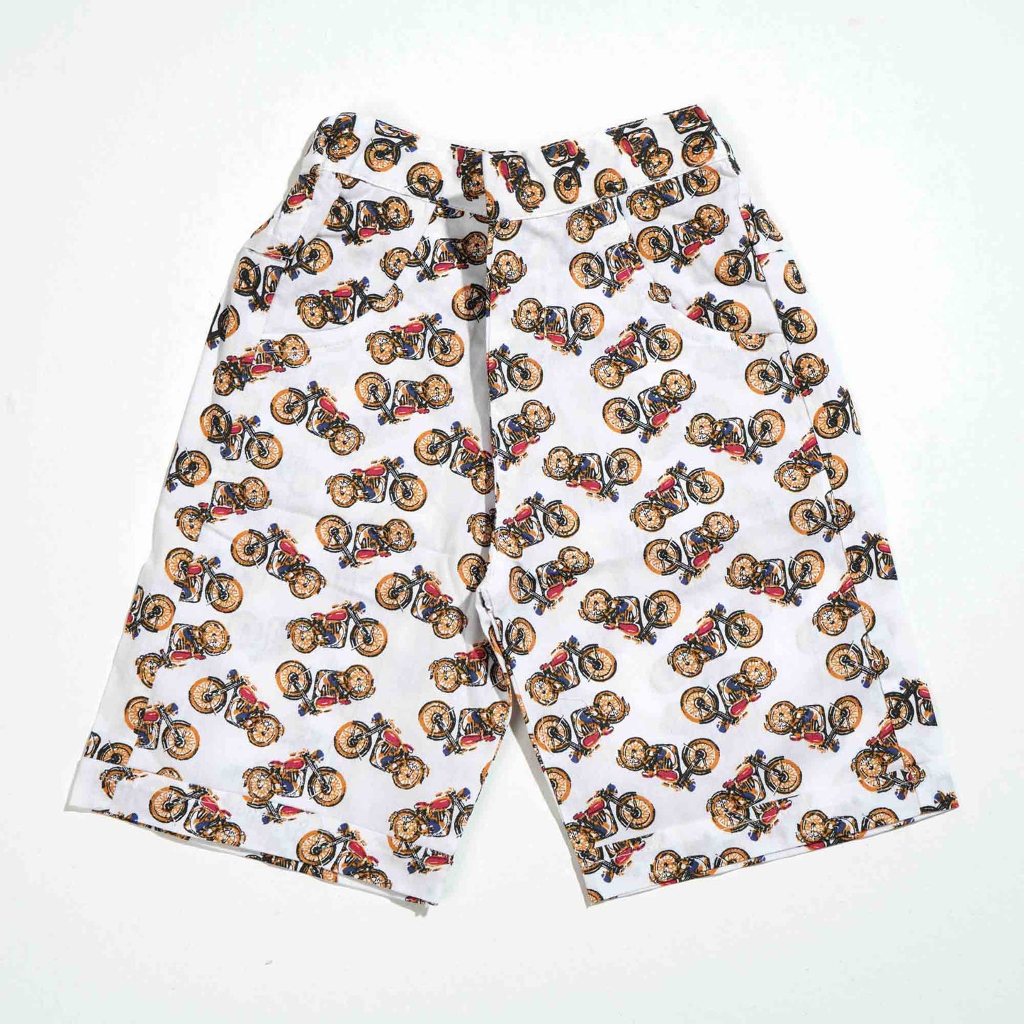 New Born Boys Shirt - White Print