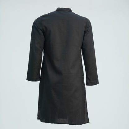 Mens Black Basic Panjabi