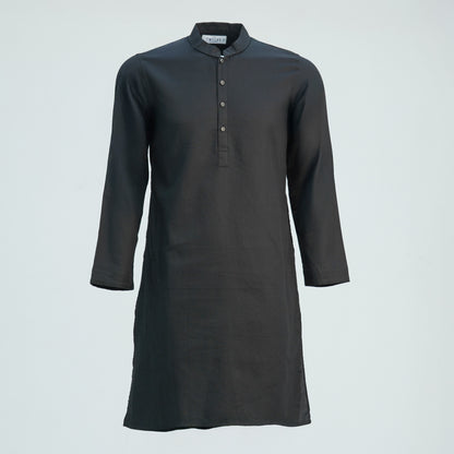 Mens Black Basic Panjabi