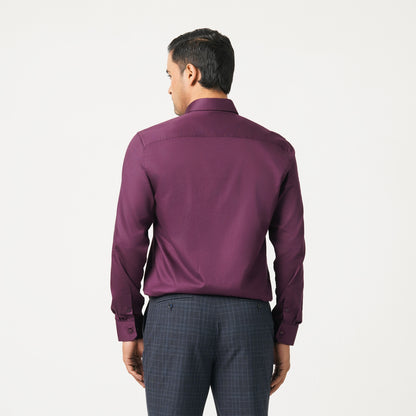 Men’s Purple Satin Lycra Shirt