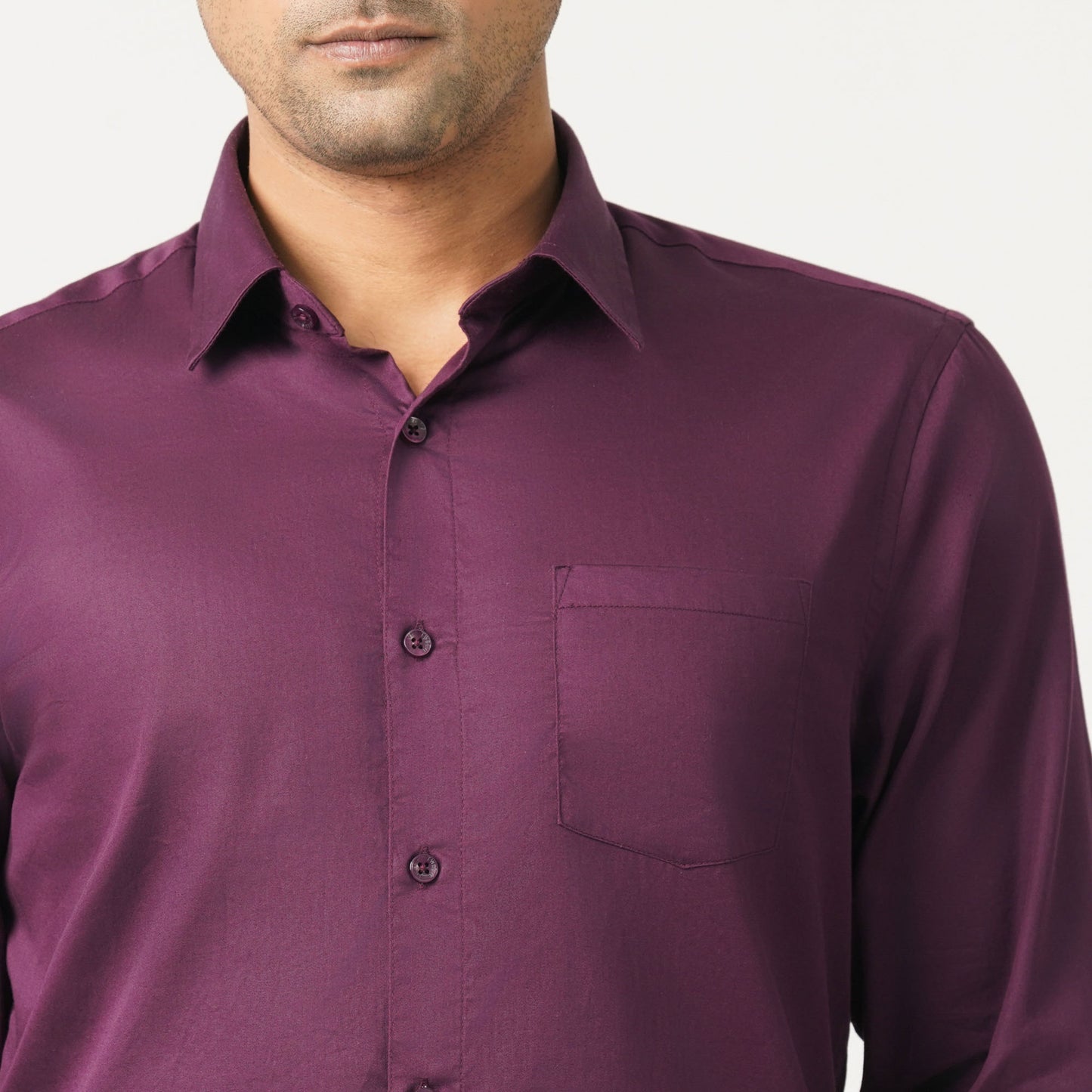 Men’s Purple Satin Lycra Shirt