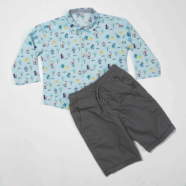 NEW BORN BOYS 2 PCS-SKY PRINT