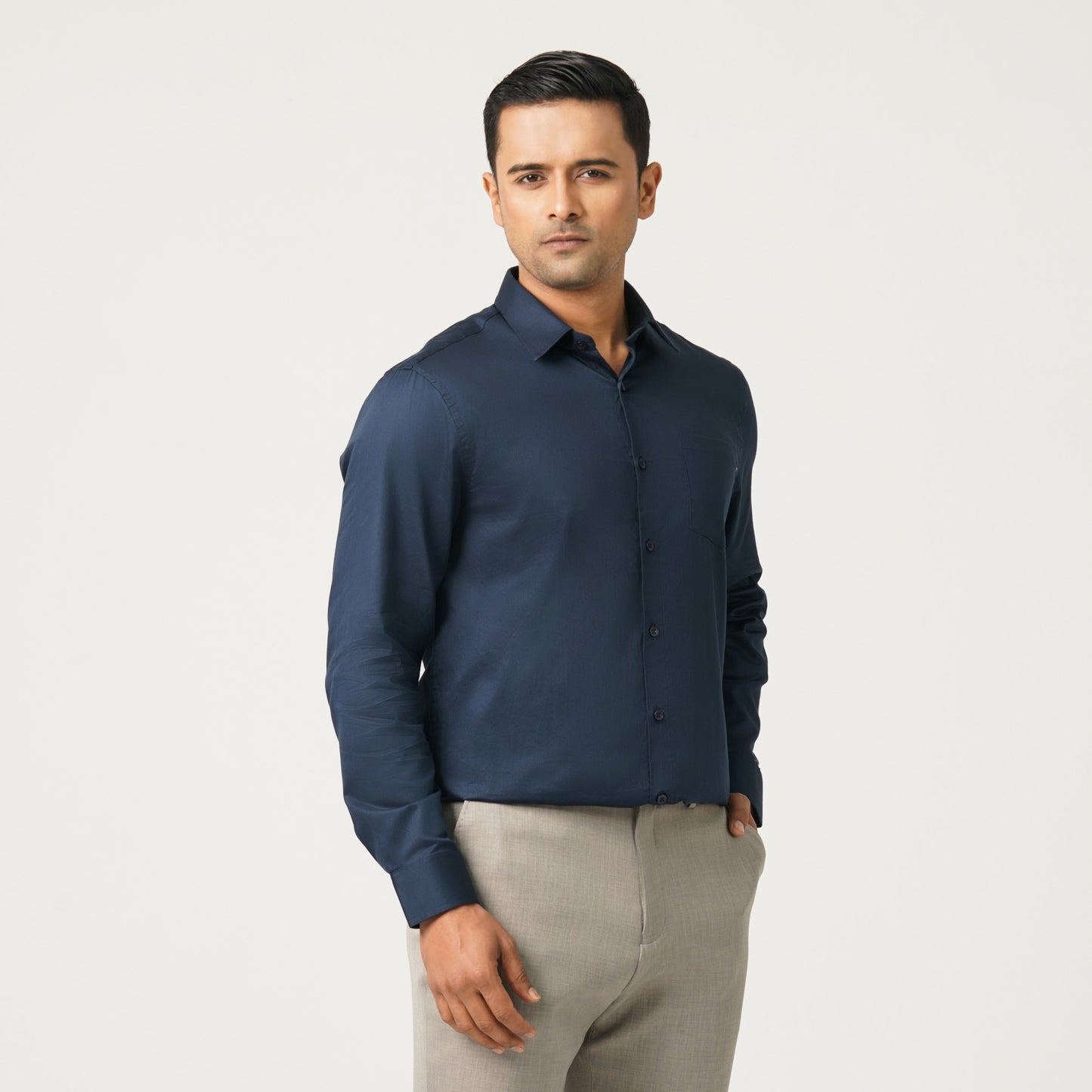 Men’s Satin Lycra Formal Shirt
