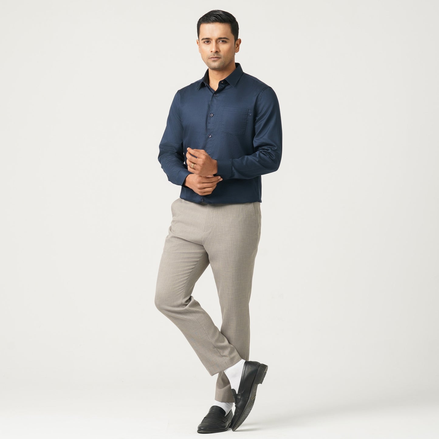 Men’s Satin Lycra Formal Shirt