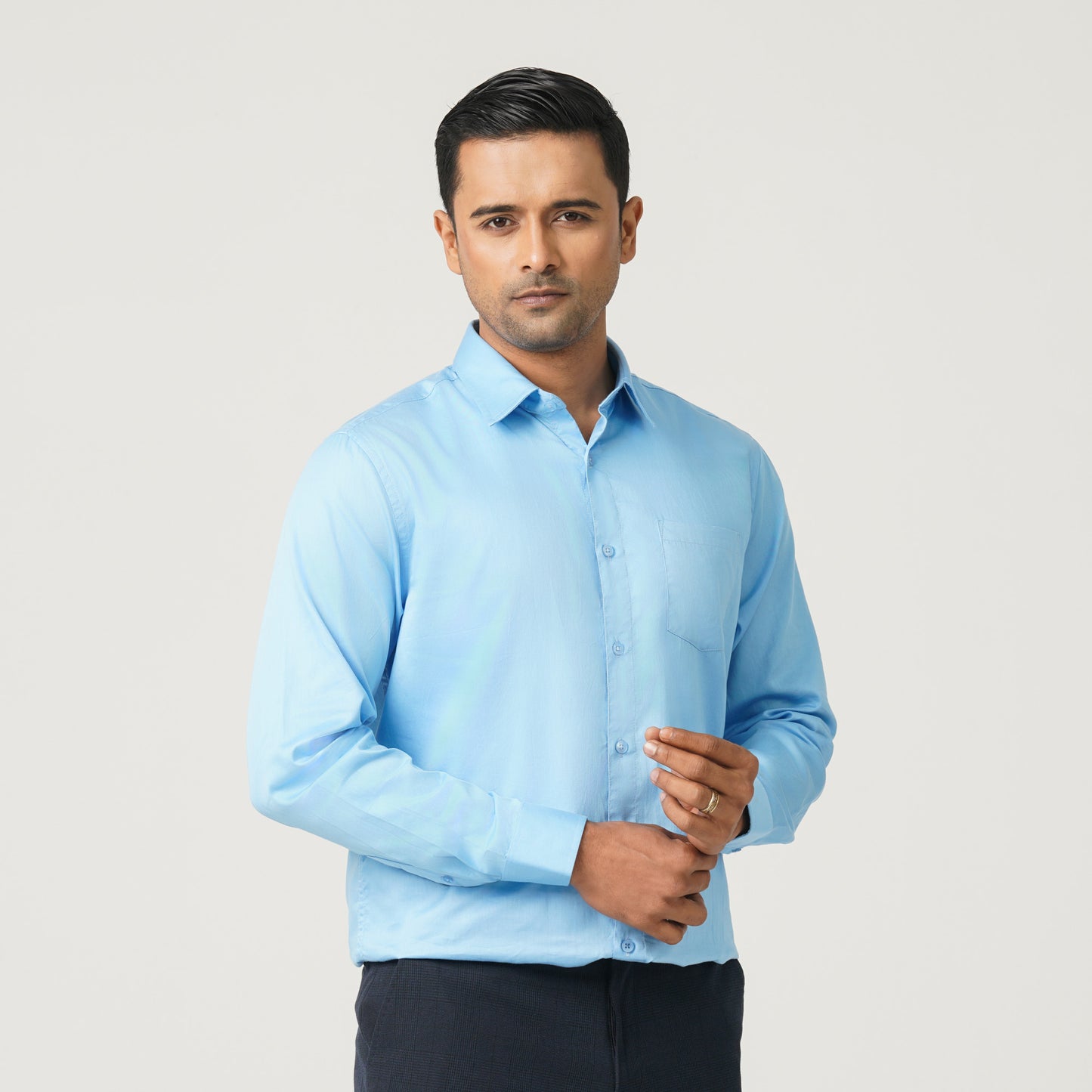 Men’s Satin Lycra Formal Shirt