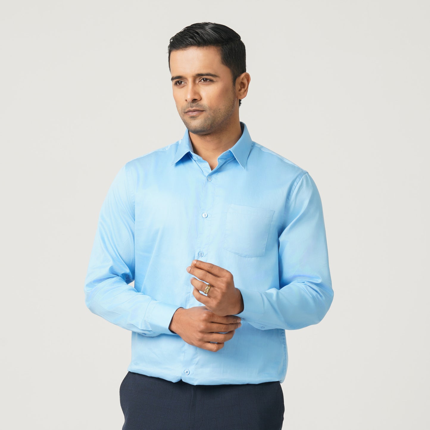 Men’s Satin Lycra Formal Shirt