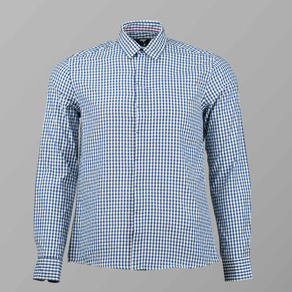 Mens Navy & White Shirt