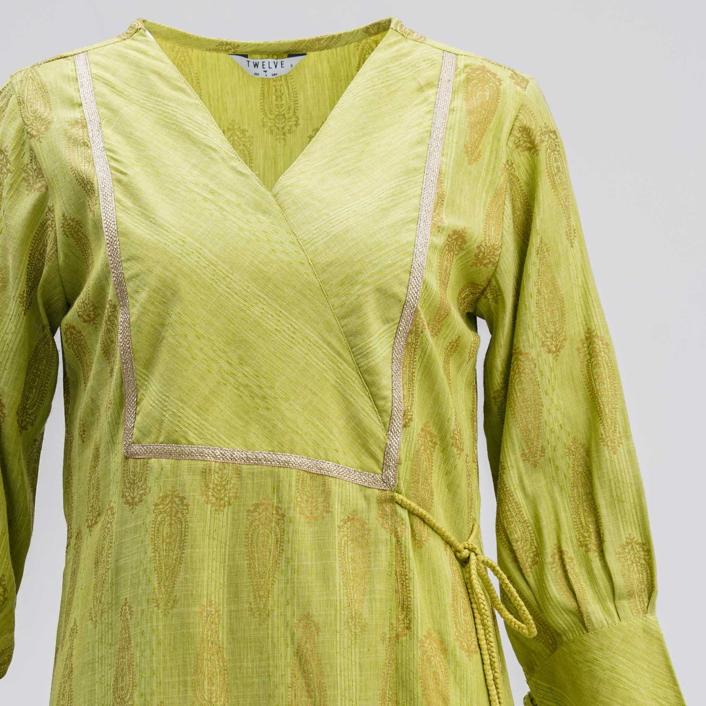 Women Neon Green Cotton Kurti
