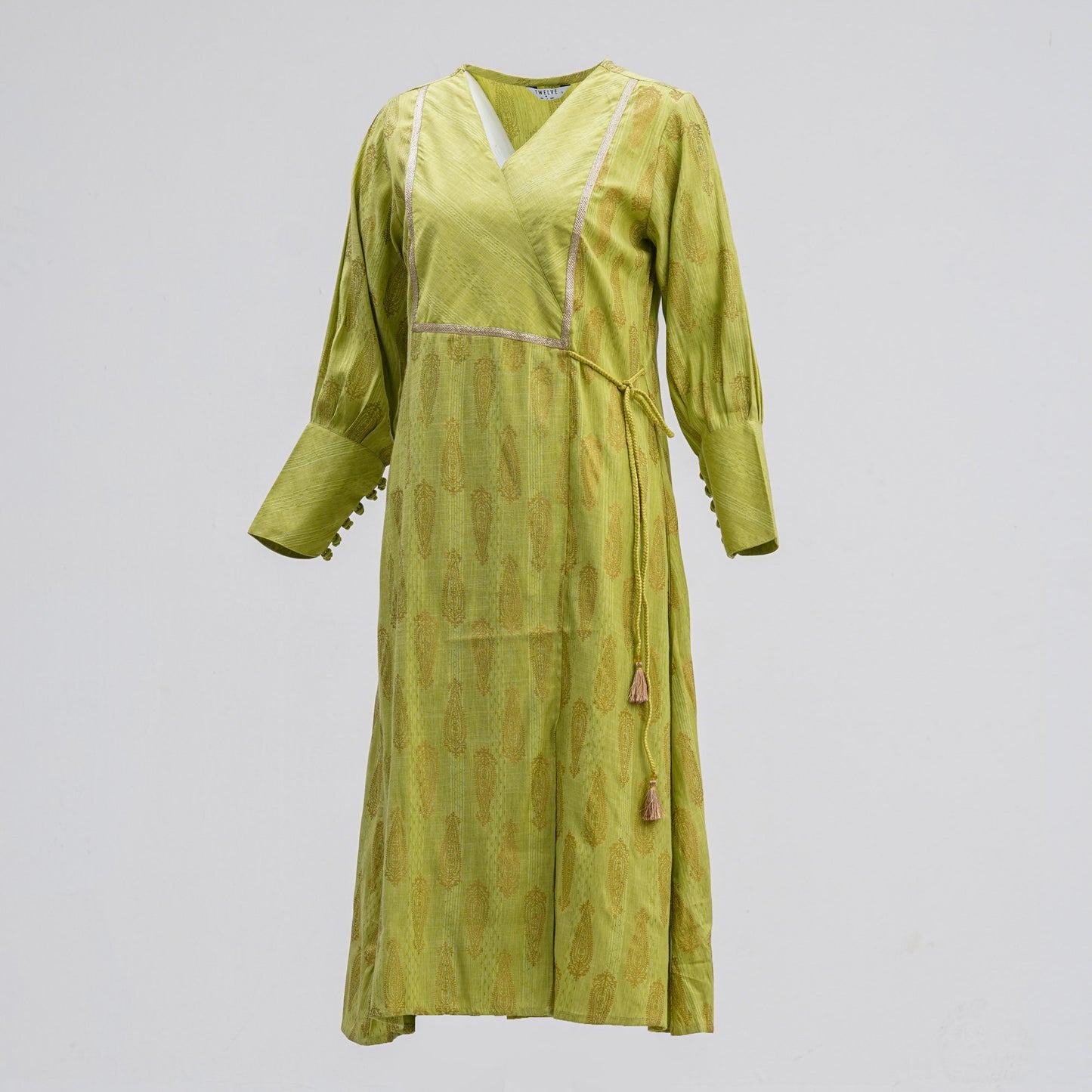 Women Neon Green Cotton Kurti