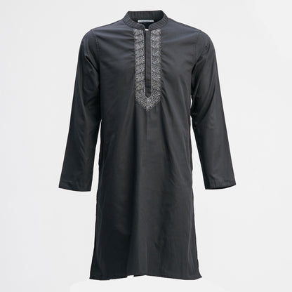 MENS EMBROIDERY PANJABI BLACK