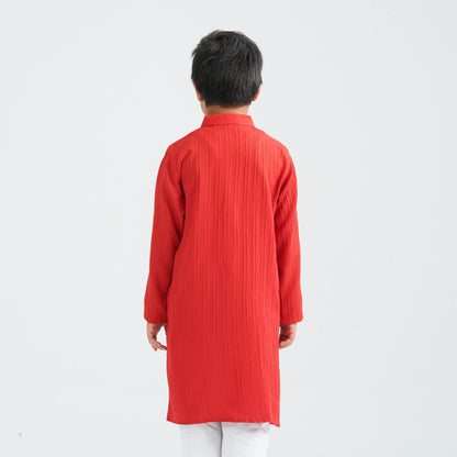 Boys Red Blended Panjabi