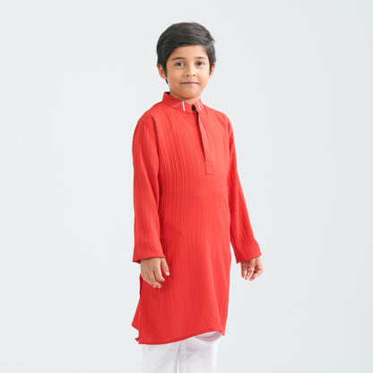 Boys Red Blended Panjabi