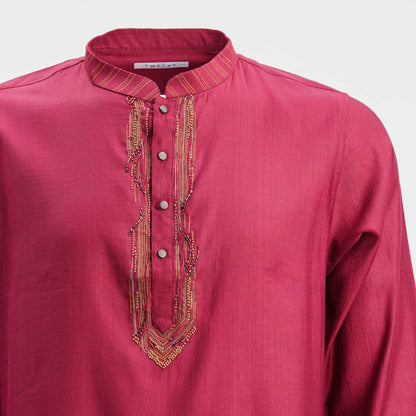 Mens Maroon Panjabi
