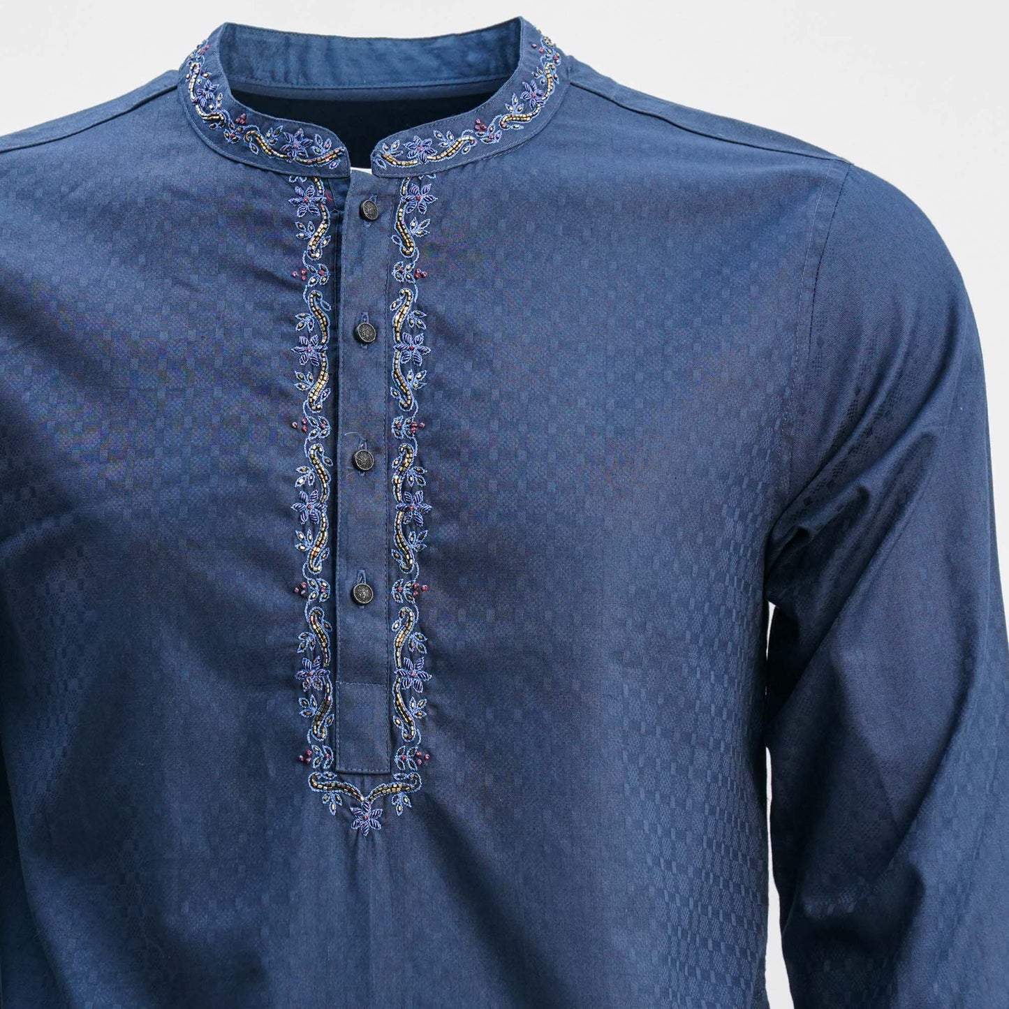 Mens Blue Karchupi Panjabi