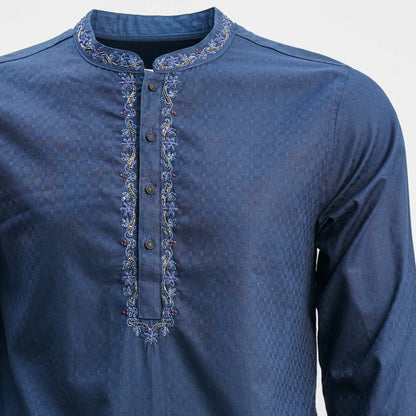 Mens Blue Karchupi Panjabi