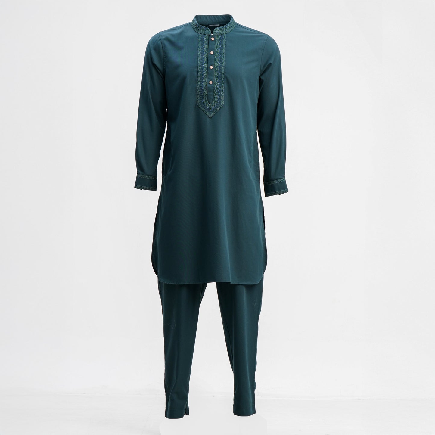 Mens Panjabi Forest Green