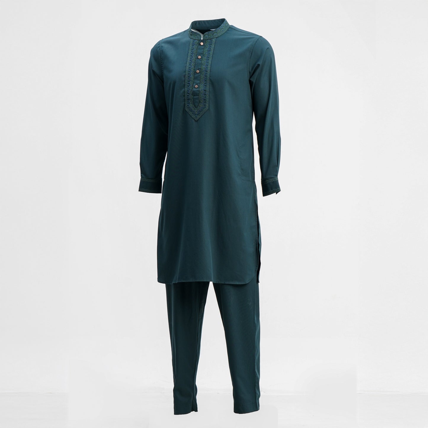 Mens Panjabi Forest Green