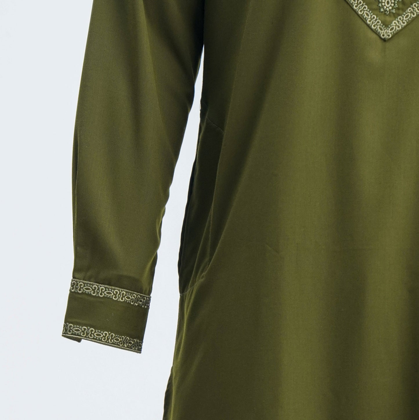 Mens Premium Panjabi Army Green