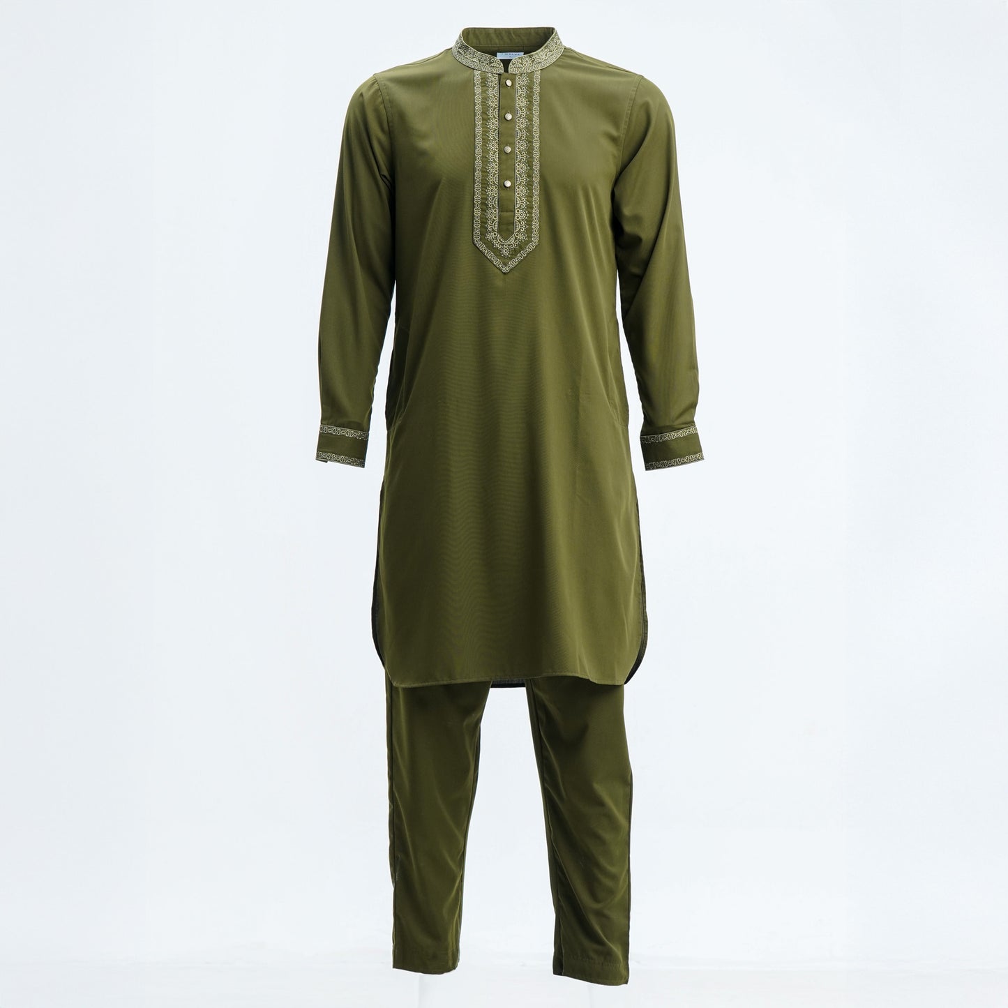 Mens Premium Panjabi Army Green