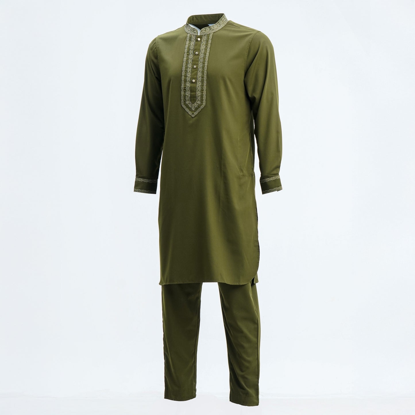 Mens Premium Panjabi Army Green