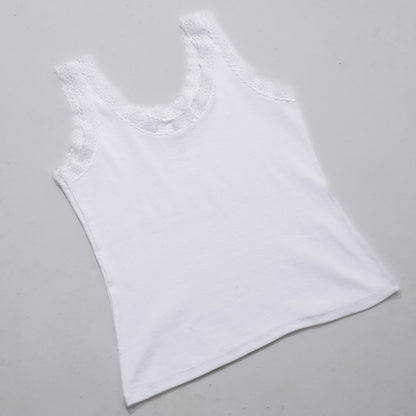 Womens White & Maroon Tank Top