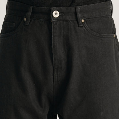Men’s Jet Black Baggy Denim Pants