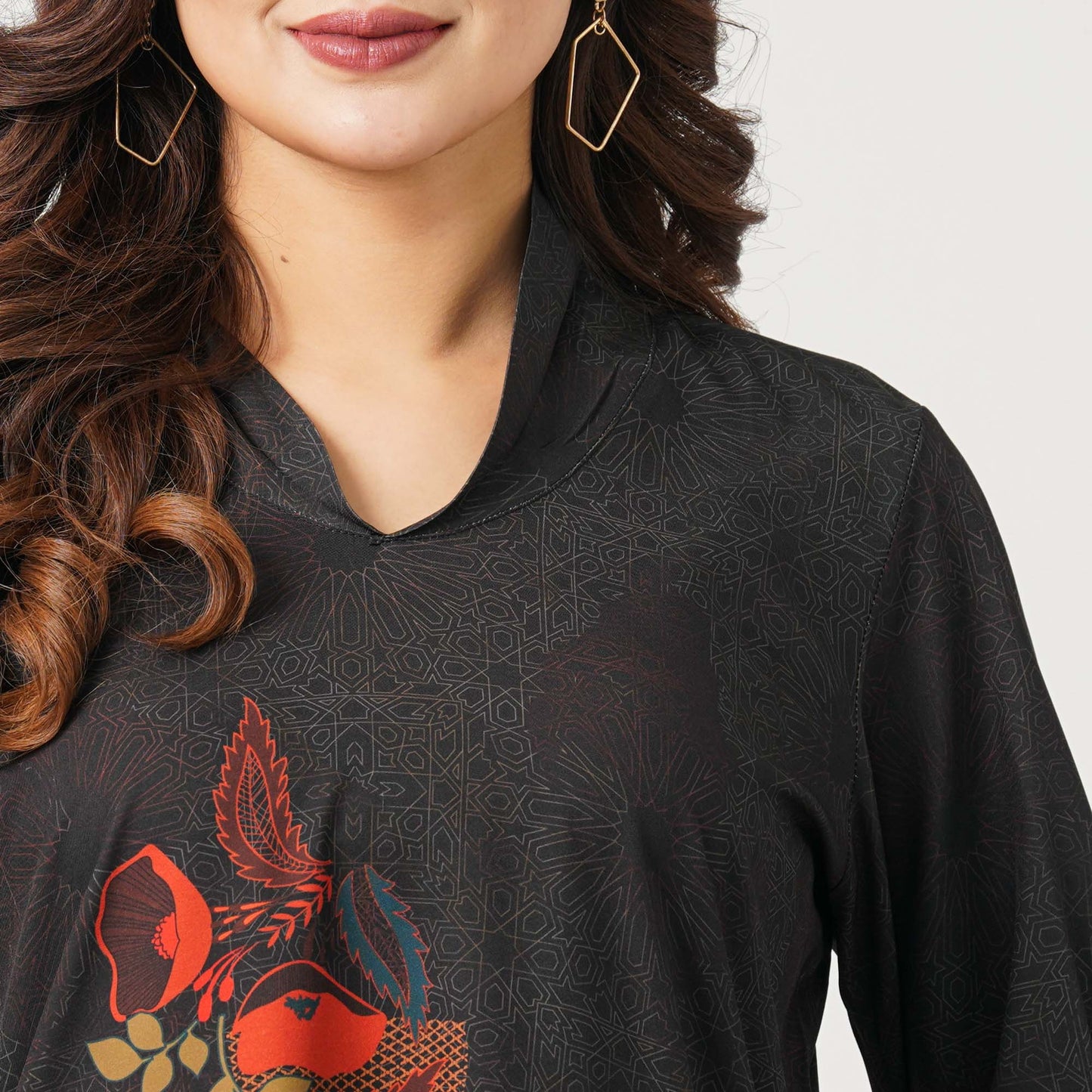 Women’s Blended Silk Printed Two-Piece Set