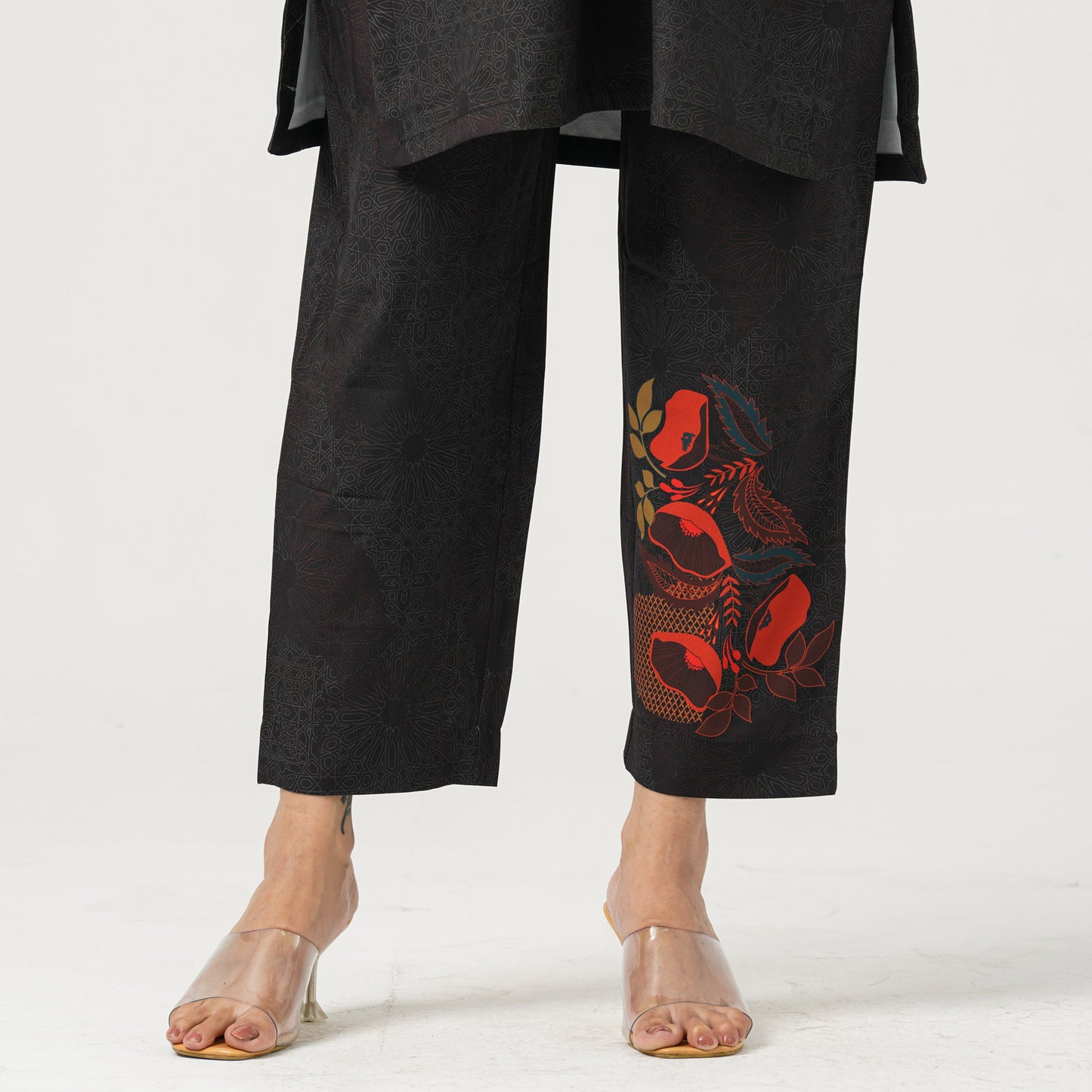 Women’s Blended Silk Printed Two-Piece Set