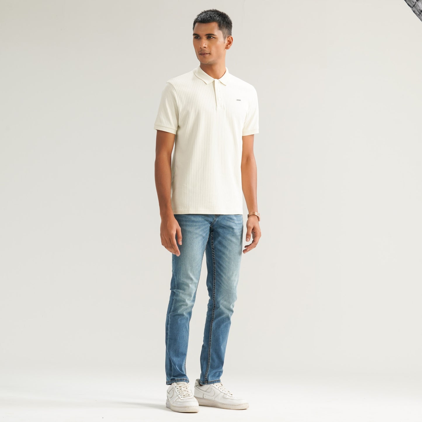 Mens Off White Polo