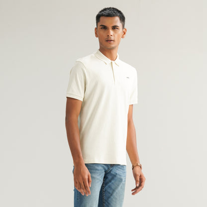 Mens Off White Polo